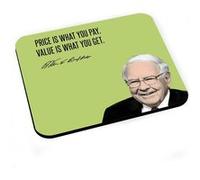 Tapis de souris Value citation inspirante anglais warren buffet businessman G