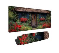 Tapis de Souris Vert 1500x800x3MM Tapis de Souris Gamer Rural, Accessoire Bureau Travail Grand avec Base en Caoutchouc Antidérapant Surface, Gaming Accessoire Étanche pour Gamer, Portable -TL3970