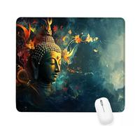 Tapis de Souris Vert, 400x300x3mm Tapis de Souris Gamer Zen Mousepad, ase en Caoutchouc Imperméable et Antidérapante, Carré Cabine Mouse Pad avec Bords Surpiqués, pour Bureau Décoration Cadeaux J-454