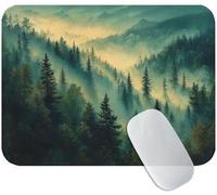 Tapis de Souris Vert 60 x 40 cm, Tapis Souris Gaming Forêt, Mouse Pad avec Base Anti-Dérapante en Caoutchouc, Améliore la Précision et la Vitesse, Petit Portable Mouse Pad pour Gamer, Bureau M3-676
