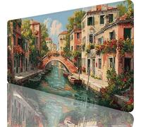 Tapis de Souris Vert 900 x 400 x 4 mm Grand Tapis de Souris XXL Lac sous Main Bureau Gamer, à Bords Cousus, Base en Caoutchouc Antidérapante Mouse Pad pour PC, Ordinateur, Decoration Maison l-9132