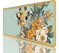 Tapis de Souris Vert 900 x 400 x 4 mm Grand Tapis de Souris XXL Mignon sous Main Bureau Gamer, à Bords Cousus, Base en Caoutchouc Antidérapante Mouse Pad pour PC, Ordinateur, Decoration Maison l-8600