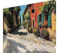 Tapis de Souris Vert 900 x 400 x 4 mm Grand Tapis de Souris XXL Petite Ville sous Main Bureau Gamer, à Bords Cousus, Base en Caoutchouc Antidérapante Mouse Pad pour Portable, Decoration Maison l-9084