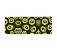 Tapis de souris vert kiwi bordé adapté pour une utilisation dans les bureaux, bibliothèques et maisons (30 cm × 80 cm)