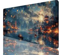 Tapis de Souris Vert, Tapis de Souris XXL 1200x600x3mm, Extended sous Main Bureau avec Bords Cousus, Gaming Mouse Pad Améliore la Précision et Rapidité, pour Gamer, Ordinateur, Cadeau, Paysage C-7680