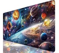Tapis de Souris Vert Tapis de Souris XXL 1600 x 800 mm, Mouse Pad Planète avec Base Anti-Dérapage, Design Durable et Imperméable, Améliore la précision et la Vitesse, Accessoire Bureau Gamer K0-800