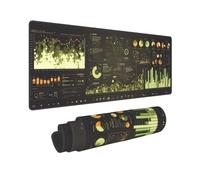 Tapis de Souris Vert Tapis de Souris XXL 800x400x3mm Abstrait Mousepad, Mouse Pad avec Bords Surpiqués Base et Caoutchouc Antidérapante pour Bureau/Maison Decoration Bureau Desk, Cadeau Femme 0E-604