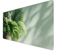 Tapis de Souris Vert Tapis de Souris XXL Feuille Mouse Pad Gaming Haute Précision et Vitesse avec Bords Cousus et Base en Caoutchouc Antidérapante, pour PC, Ordinateur Portable 1200 x 600mm 4-5831z