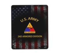Tapis De Souris, Vétéran De La 2E Division Blindée De L'Armée Américaine Tapis De Souris Gamer Moderne Souris De Gaming Base en Caoutchouc Tapis De Gaming pour Ordinateur Joueurs 25X30Cm