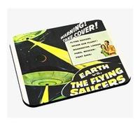 Tapis de souris Vieille affiche de film earth vs the flying saucers rétro G