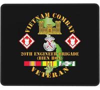 Tapis De Souris Vietnam Combat W 20Th Engineer Brigade SS sous-Main Résistant Aux Eclaboussures Accessoires De Jeu Antidérapante Tapis Souris pour Travail Bureau Ordinateur Portable L