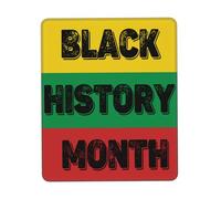 Tapis De Souris Vintage Black History Month Flag Mouse Pad Comfortable sous-Main Parfait Tapis De Bureau pour Claviers Travail Voyage 25X30CM