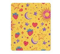 Tapis De Souris Vintage Celestial Moon Strawberry Mousepad Glissement Facile sous-Main Durable Tapis Souris pour Jeu Travail Ordinateur Portable L