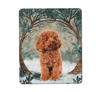 Tapis De Souris Vintage J'Ai Ramassé Un Chiot Caniche Rétro 25X30Cm Bords Cousus Tapis De Souris Gaming Base en Caoutchouc Mouse Pad pour Pc Gamer