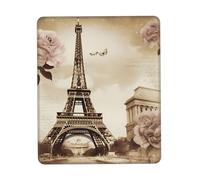 Tapis De Souris Vintage Paris Eiffel Tower Butterfly Tapis Souris Portable Accessoires De Jeu Glissement Facile Mousepad pour Gaming Ordinateur Portable Bureau M