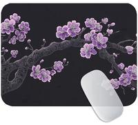Tapis de Souris Violet 60 x 40 cm, Tapis Souris Gaming Fleurs, Mouse Pad avec Base Anti-Dérapante en Caoutchouc, Améliore la Précision et la Vitesse, Petit Portable Mouse pad pour Gamer, Bureau M3-928