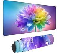 Tapis de Souris Violet 600x300x3 mm Grand Tapis de Souris XXL Gaming, Fleur Mouse Pad à Bords Cousus, Base en Caoutchouc Antidérapante Sous Main Bureau pour Gamer, Ordinateur, PC Decoration Maison 9-5