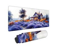 Tapis de Souris Violet 900 x 400 x 3MM Tapis de Souris Gamer Lavande, Accessoire Bureau Travail Grand avec Base en Caoutchouc Antidérapant Surface, Gaming Accessoire pour Gamer, Portable -TL68WE