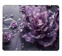 Tapis de Souris Violet Gaming Tapis Souris Bord Cousu et Base en Caoutchouc Mousepad Imperméable Mouse Pad Améliorées Vitesse et la précision pour PC Portable, Gaming Accessoires 260x220x3mm H0-959