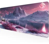 Tapis De Souris Violet,Sous Main Bureau Saison Neige Tapis De Souris XXL Gaming 1500x800x3mm Protege Bureau Avec Base AntidéRapante,Durable ImperméAble Tissu Texturé Microtissu AméLiore PréCision Y1-7