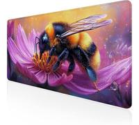 Tapis de Souris Violet Tapis de Souris Gamer 900x400 Grand sous Main Bureau Abeille Modèle, Base Antidérapante en Caoutchouc Mousepad, Imperméable Durable Mouse Pad pour PC Gamer & Deco Bureau D1-416