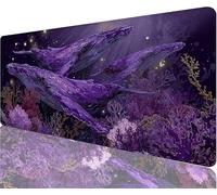 Tapis de Souris Violet Tapis de Souris Gaming xxl 900x400x3mm, Animal Mouse Pad Imperméable et Antidérapant les Bords à Double Couture Assurent Durabilité, Tandis Tissu Microfibre Cadeaux Homme N1-358