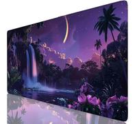 Tapis de Souris Violet Tapis de Souris XXL 1400 x 600 mm, Mouse Pad Arc-en-Ciel avec Base Anti-Dérapage, Design Durable et Imperméable, Améliore la précision et la Vitesse, Accessoire Bureau K0-1131