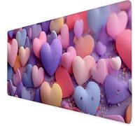 Tapis de Souris Violet Tapis de Souris XXL Amour Mouse Pad Gaming Haute Précision et Vitesse avec Bords Cousus et Base en Caoutchouc Antidérapante, pour PC, Ordinateur Portable 1000 x 500mm 4-3310j