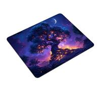 Tapis de Souris Violet Tapis Souris Gaming Arbre Mouse Pad avec Bords Cousus et Base en Caoutchouc Antidérapant, Petit Portable Mousepad pour Gamer, PC, Ordinateur Portable, Bureau 24 x 20 cm S0-737
