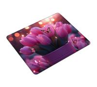 Tapis de Souris Violet Tapis Souris Gaming Papillon Mouse Pad avec Bords Cousus et Base en Caoutchouc Antidérapant, Petit Portable Mousepad pour Gamer, PC, Ordinateur Portable,Bureau 24 x 20 cm S0-271