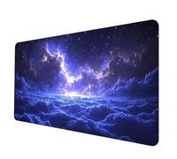 Tapis de Souris Violet Tapis Souris XXL 900 x 400 mm, Imperméable Mousepad Ciel éToilé Motif Bords Cousus Conception Accessoire Bureau Base en Caoutchouc Antidérapant Surface pour Gamer -hjw25060K