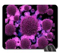 Tapis De Souris, Virus Germes Fond Pathogène Microbiologie Tapis Souris Antidérapante Mouse Pad Résistant À Usure Tapis De Gaming pour Pc Souris Jeux 25X30Cm
