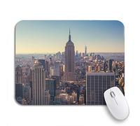 Tapis De Souris Vue Aérienne De Manhattan Et des Gratte-Ciels Au Lever du Soleil Tapis De Souris D'Ordinateur Résistant À Usure Tapis Souris, pour Maison, Jeux, 25 x 30cm