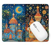 Tapis De Souris Vue Nocturne Mouse Pad Petit 34 x 28 cm, Château Tapis Souris Gamer, Base en Caoutchouc Imperméable et Antidérapante, Offrez-Vous Une Glisse Ultra-Douce et Un Suivi Optimal p1j-426