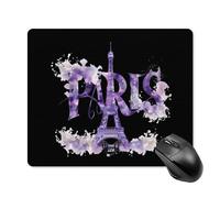 Tapis De Souris Watercolor Paris Eiffel Tower sous-Main Portable Mouse Pad Résistant Aux Eclaboussures Mousepad pour Ordinateur Portable Bureau Ordinateur S