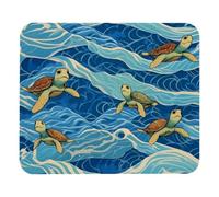 Tapis De Souris Wave Stripe Sea Turtle Patterns Accessoires De Jeu Glissement Facile sous-Main Résistant Aux Eclaboussures Tapis Souris pour Bureau Gaming Ordinateur M