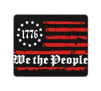 Tapis De Souris We The People 1776 Flag Tapis De Bureau Doux Mouse Pad Comfortable Mousepad pour Claviers Travail Voyage 25X30CM