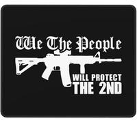 Tapis De Souris We The People Ar15 Will Protect The 2Nd Amendment Mouse Pad Antidérapante Accessoires De Jeu Portable sous-Main pour Ordinateur Portable Gaming Jeu L