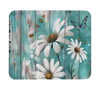 Tapis De Souris White Flower Flowers Butterfly Wooden sous-Main Durable Mousepad Portable Tapis Souris pour Bureau Ordinateur Portable Ordinateur M