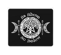 Tapis De Souris Wiccan Pagan Mouse Pad Anti-Dérapant sous-Main Comfortable Mousepad pour Claviers Travail Voyage 25X30CM