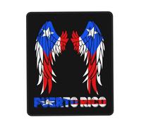 Tapis De Souris Wing Puerto Rico Flag sous-Main Parfait Mouse Pad Anti-Dérapant Tapis De Bureau pour Travail Claviers Voyage 25X30CM