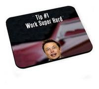 Tapis de souris Work hard citation inspirante anglais elon musk businessman G