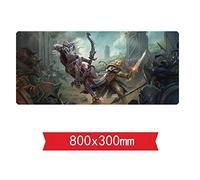 Tapis De Souris World of Warcraft, 800 X 300 X 3 Mm, Base en Caoutchouc Antidérapante, Compatible avec Les Souris Laser Et Optiques, F
