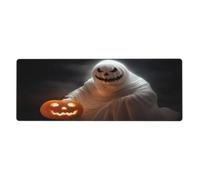 Tapis de souris XL avec motif sorcière d'Halloween, base en caoutchouc antidérapante et bords cousus, pour joueur, bureau, maison (30 x 80 cm)