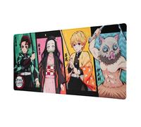 Erik Tapis de souris de jeu XXL Demon Slayer Manga antidérapant, imperméable, bords renforcés