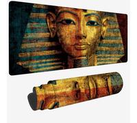 Tapis de Souris XXL 1000 x 500 x 3 MM, Jaune Grand Tapis de Souris avec Imperméable et Caoutchouc Antidérapant Pharaon sous Main Bureau à Bords Cousus, Améliore Précision et Vitesse pour Gamer W-990