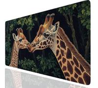 Tapis de Souris XXL 1000x400x3mm Girafe Tapis de Bureau Multifonctionnel et Etendu, Animal Mouse Pad Lmperméable et Antidérapant, Migliora Precisione Velocità, Convient pour Deco Bureau GKfr-4509