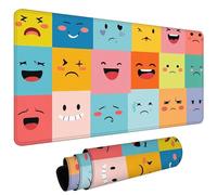 Tapis de Souris XXL 1000x400x3mm Tapis de Souris Gaming avec Base AntidéRapante ImperméAble à l'eau, Gamer Mouse Pad, Accessoire Bureau, Précision-Vitesse-Confort pour Tous, Différentes Émotions #L277