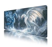Tapis de Souris XXL 1000x500 mm, Tapis de Souris Dragon avec Caoutchouc Antidérapant et Imperméable, sous Main Bureau Animal à Bords Cousus, Améliore la Précision et Vitesse, pour Gamer, Bureau, W-74