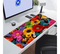 Tapis de Souris XXL 1000x500mm, Tapis de Souris de Jeu Fleur éclatante | Portable Améliore la précision et la Vitesse, Lis Tapis de Bureau Antidérapante Pour Le Bureau Et La Maison